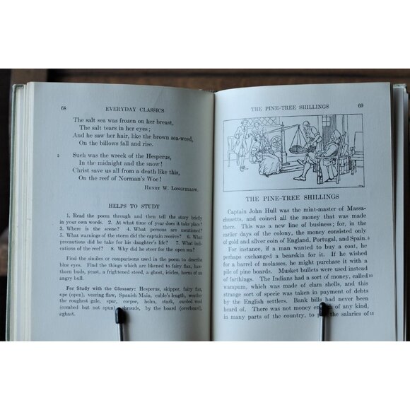 Antique School Reader, Everyday Classics Fifth Reader, Baker and Thorndike 1928 - Picture 6 of 9